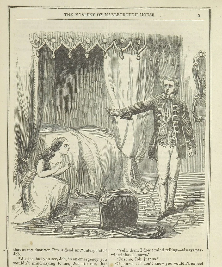 An illustration from The Mystery of Marlborough House. A tale of trial and temptation, 1866, leaf 17