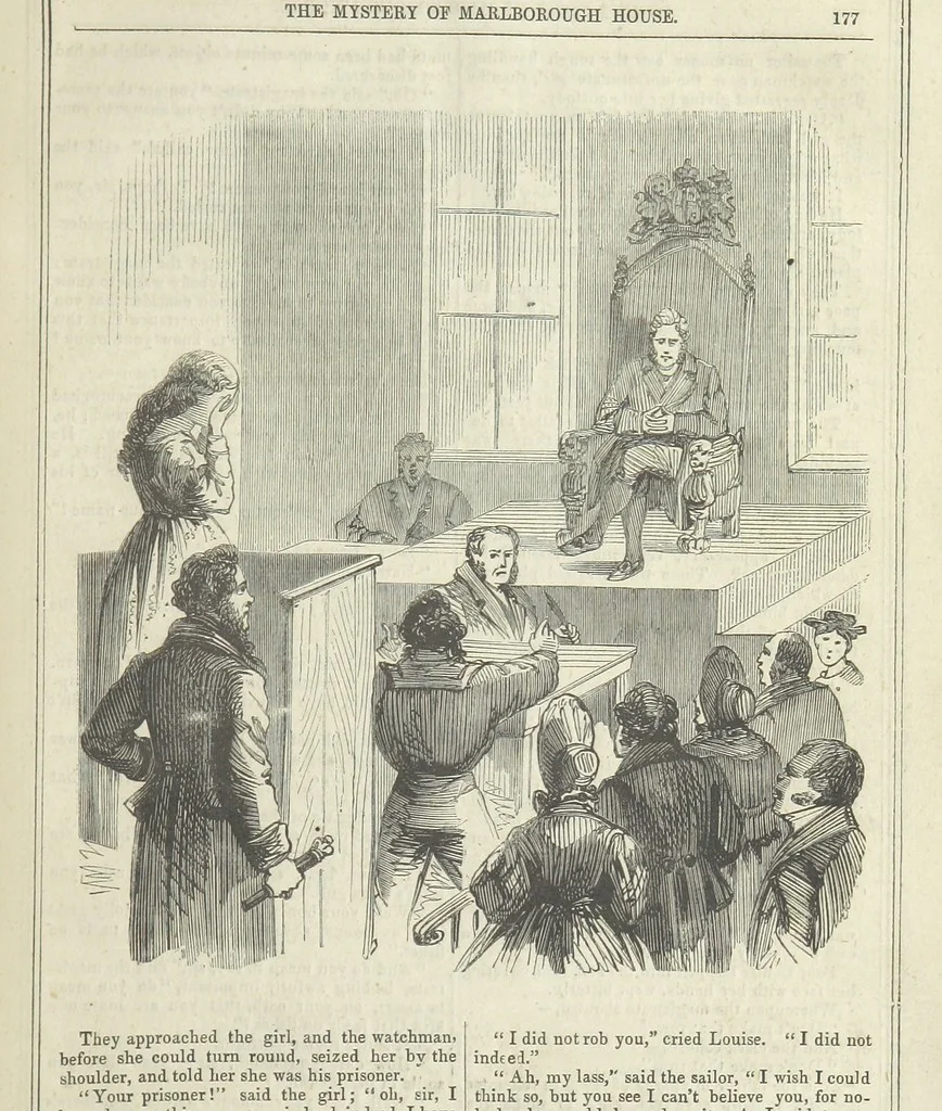 An illustration from The Mystery of Marlborough House. A tale of trial and temptation, 1866, leaf 185