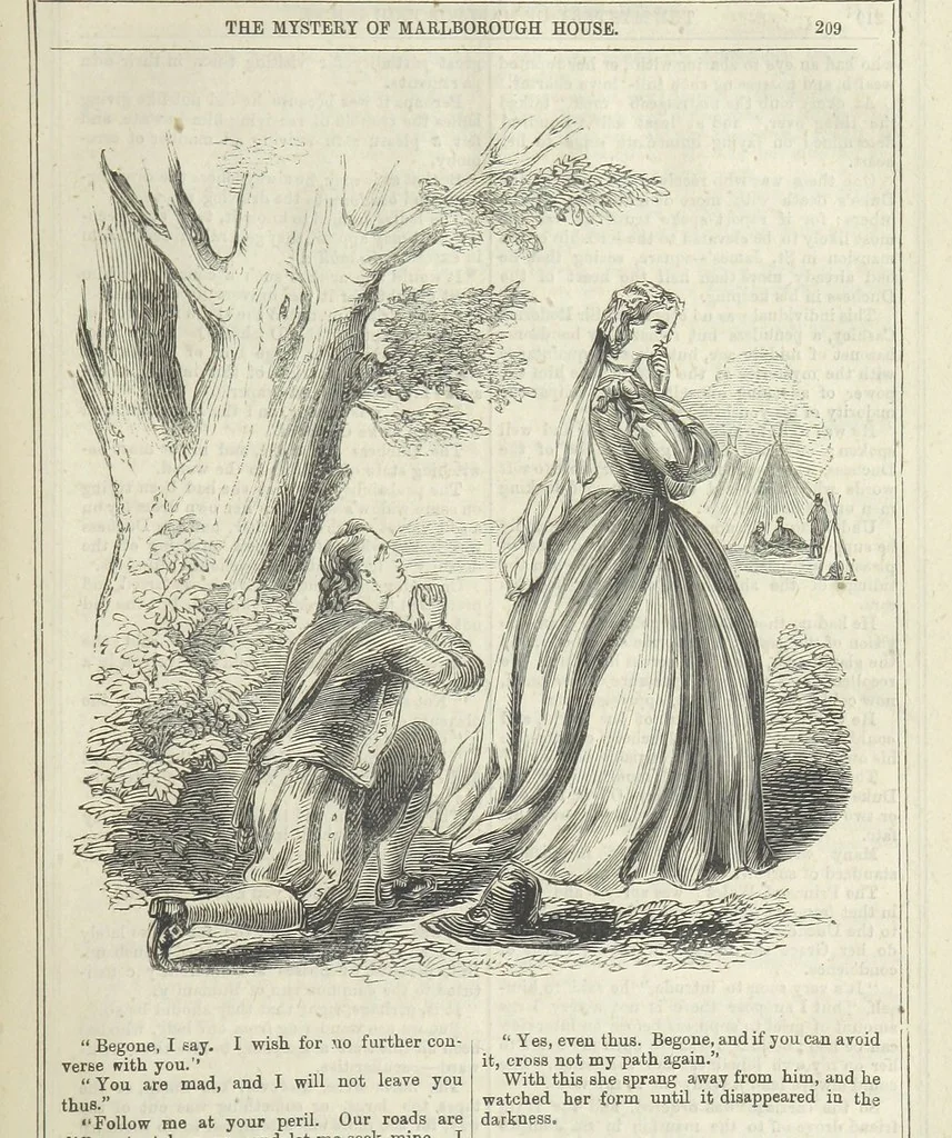 An illustration from The Mystery of Marlborough House. A tale of trial and temptation, 1866, leaf 217