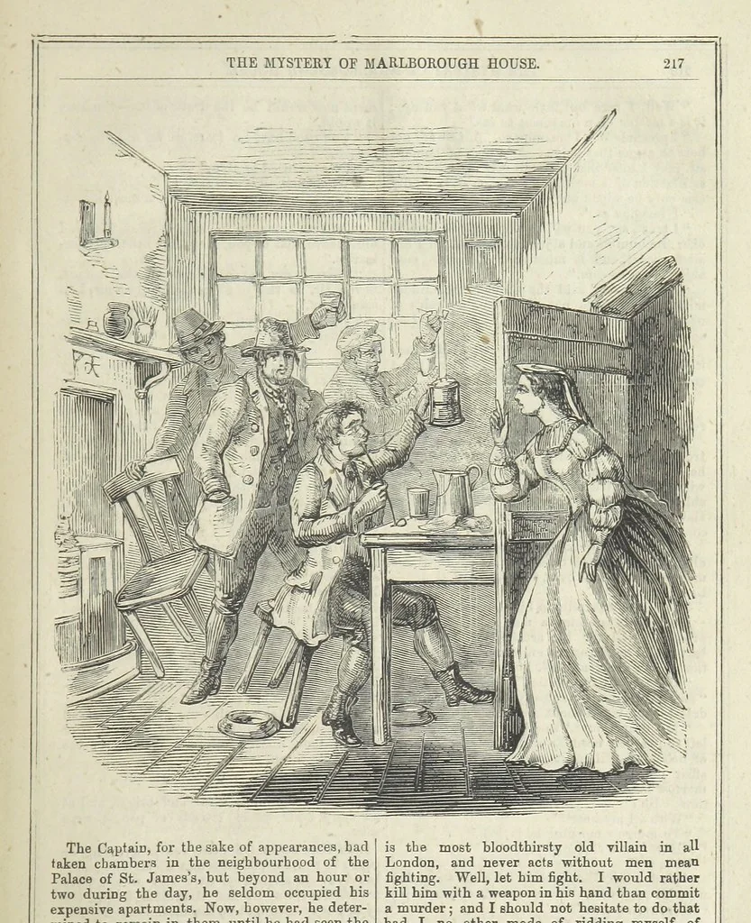 An illustration from The Mystery of Marlborough House. A tale of trial and temptation, 1866, leaf 225