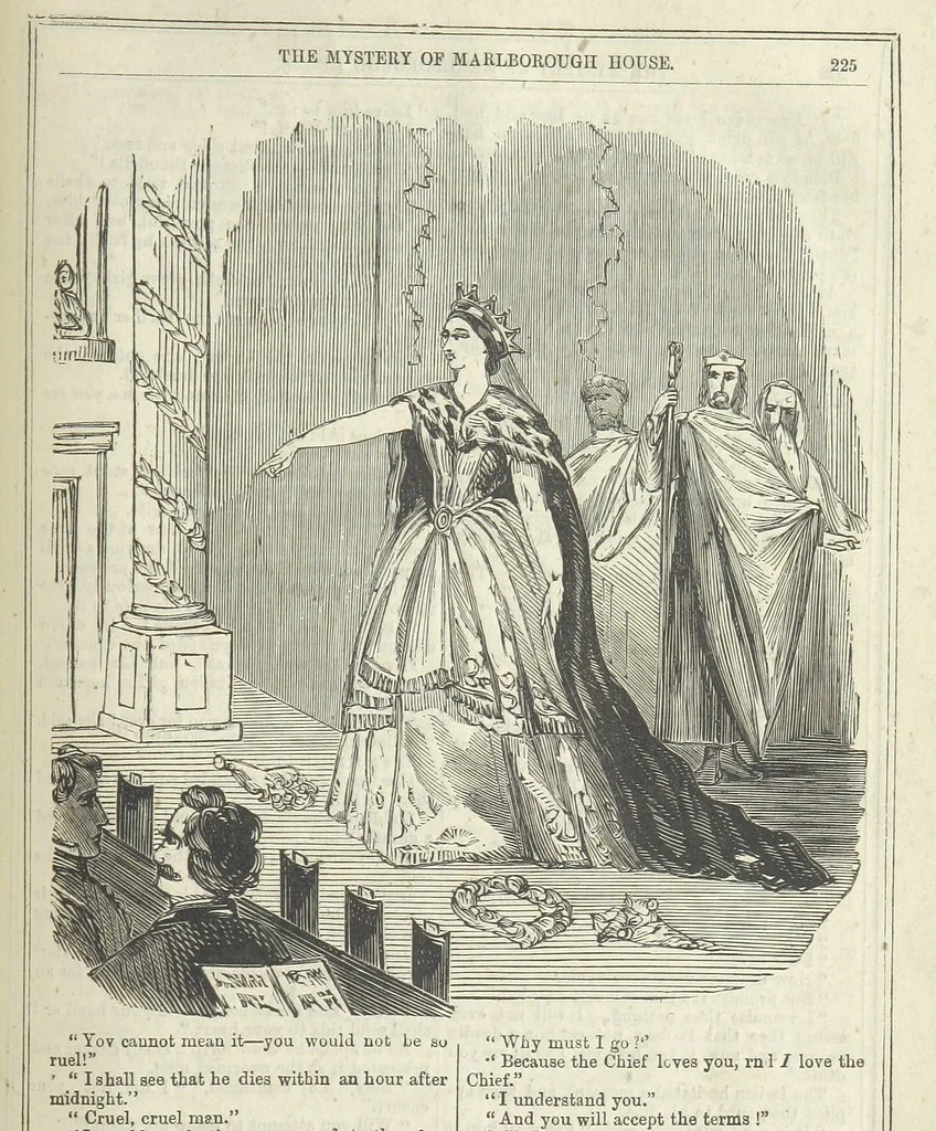 An illustration from The Mystery of Marlborough House. A tale of trial and temptation, 1866, leaf 233