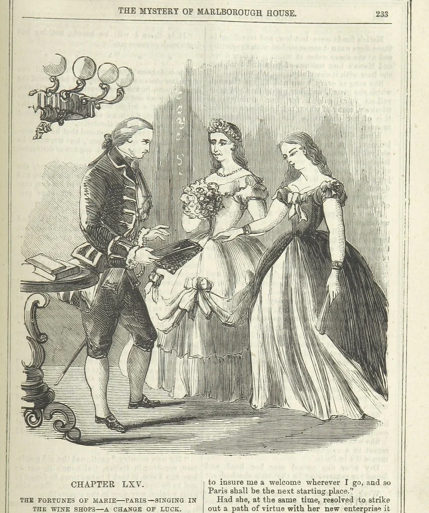 An illustration from The Mystery of Marlborough House. A tale of trial and temptation, 1866, leaf 241