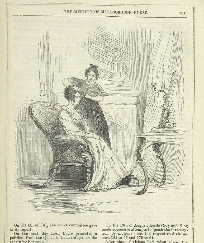 An illustration from The Mystery of Marlborough House. A tale of trial and temptation, 1866, leaf 329