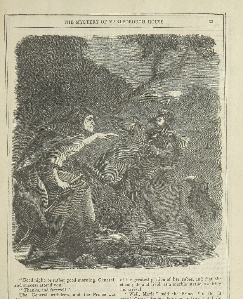 An illustration from The Mystery of Marlborough House. A tale of trial and temptation, 1866, leaf 41