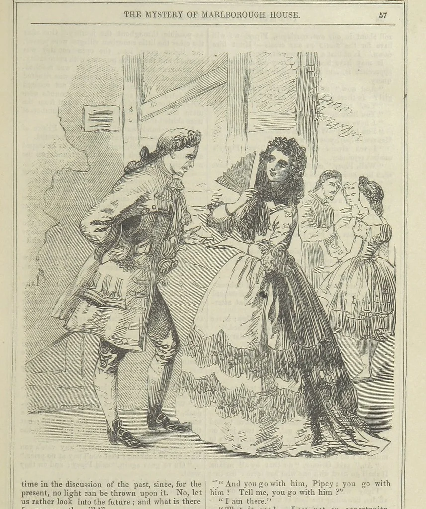 An illustration from The Mystery of Marlborough House. A tale of trial and temptation, 1866, leaf 65