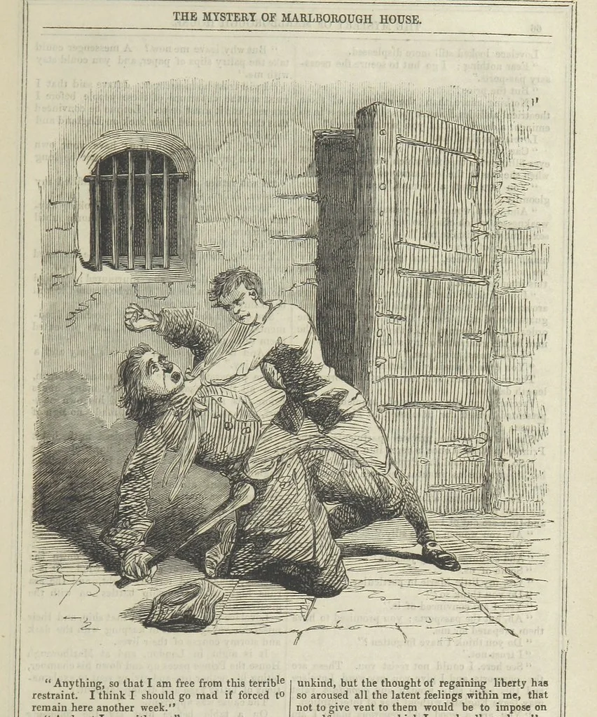 An illustration from The Mystery of Marlborough House. A tale of trial and temptation, 1866, leaf 73