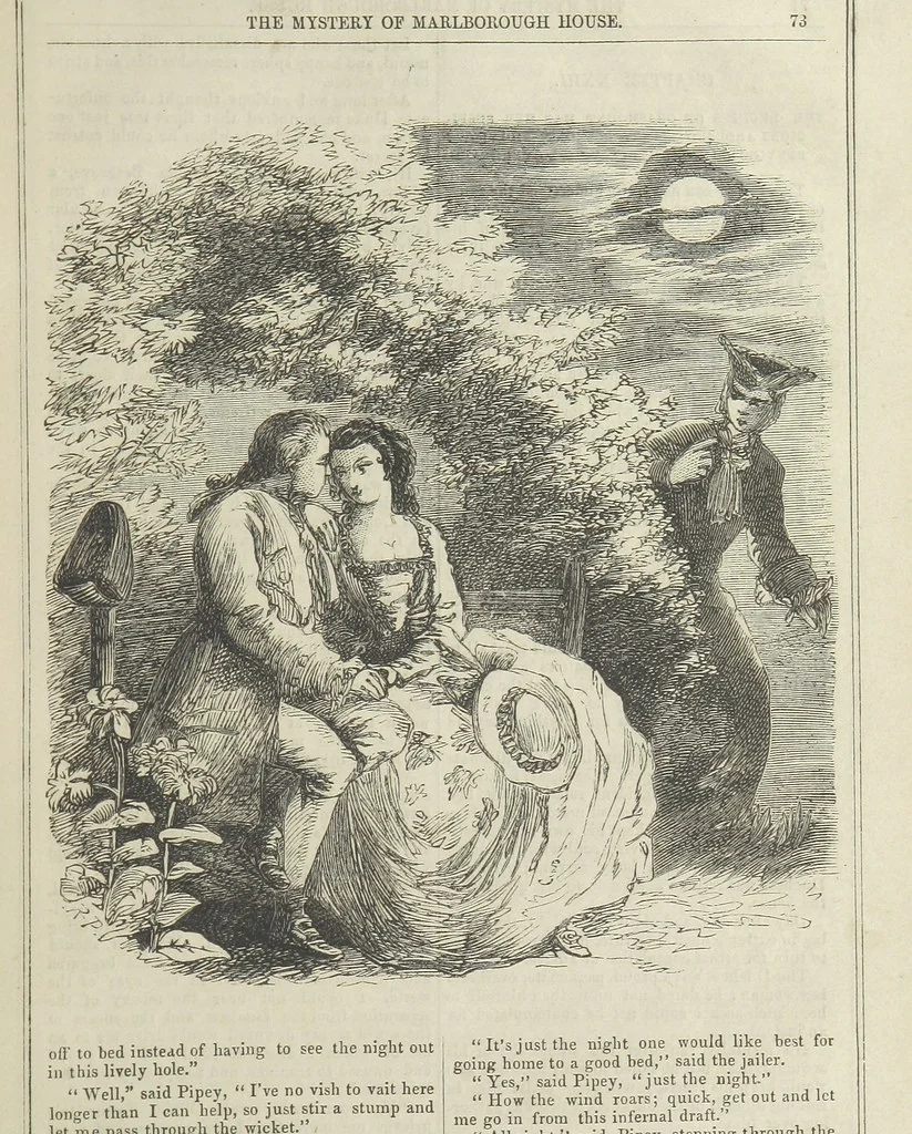 An illustration from The Mystery of Marlborough House. A tale of trial and temptation, 1866, leaf 81