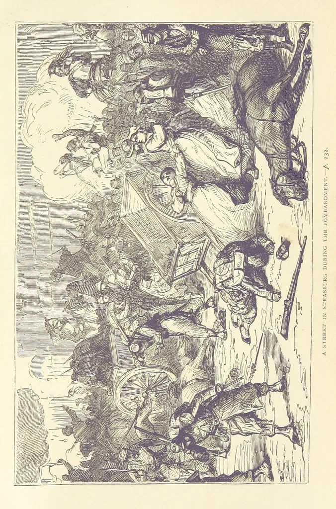 An illustration from The Reverse of the Shield; or, the Adventures of Grenville Le Marchant during the Franco-Prussian War ... With illustrations, etc, 1879, leaf 269