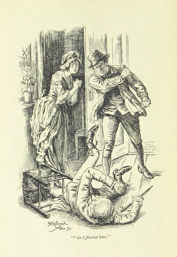 An illustration from Jacob Faithful ... Illustrated by H. M. Brock. With an introduction by David Hannay, 1895, leaf 240
