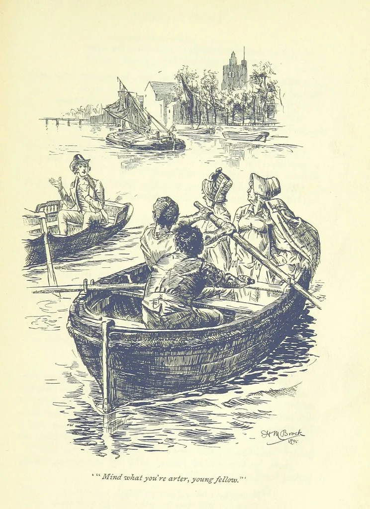 An illustration from Jacob Faithful ... Illustrated by H. M. Brock. With an introduction by David Hannay, 1895, leaf 283