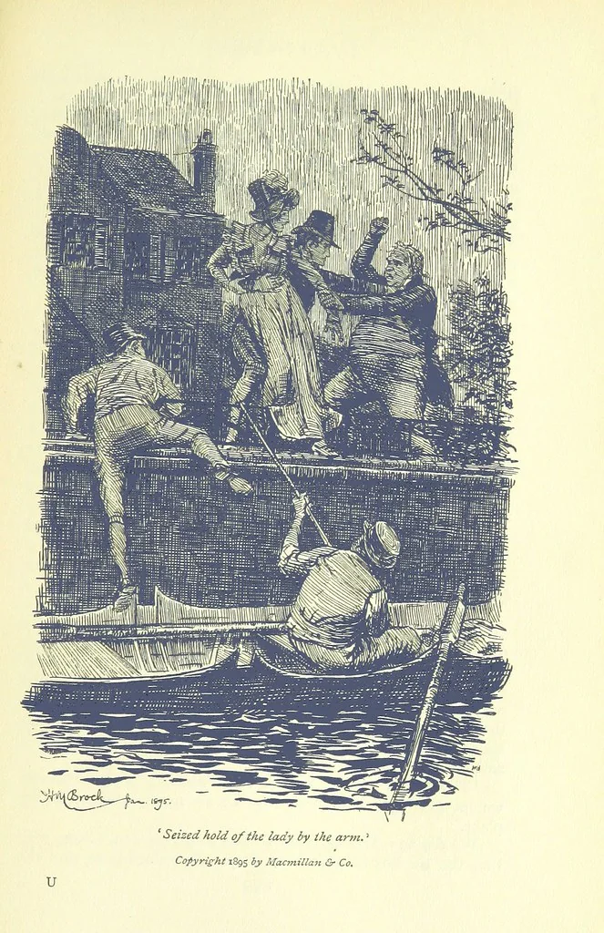 An illustration from Jacob Faithful ... Illustrated by H. M. Brock. With an introduction by David Hannay, 1895, leaf 323