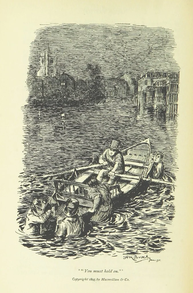 An illustration from Jacob Faithful ... Illustrated by H. M. Brock. With an introduction by David Hannay, 1895, leaf 346