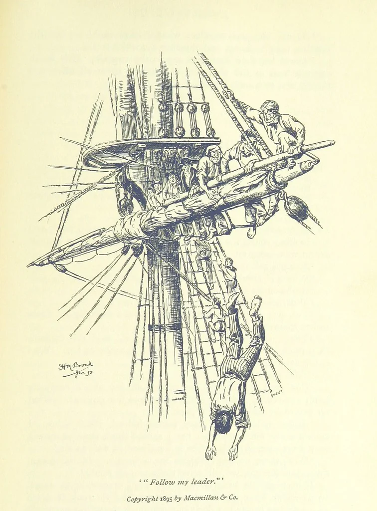 An illustration from Jacob Faithful ... Illustrated by H. M. Brock. With an introduction by David Hannay, 1895, leaf 383