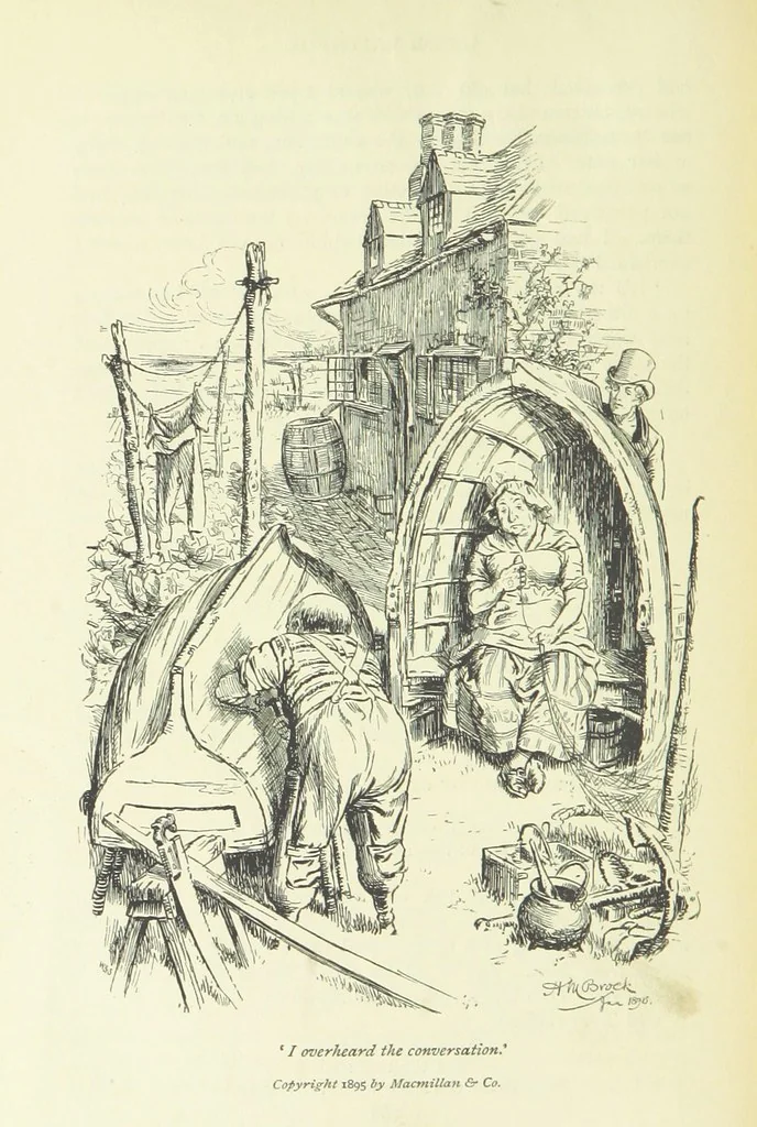 An illustration from Jacob Faithful ... Illustrated by H. M. Brock. With an introduction by David Hannay, 1895, leaf 396