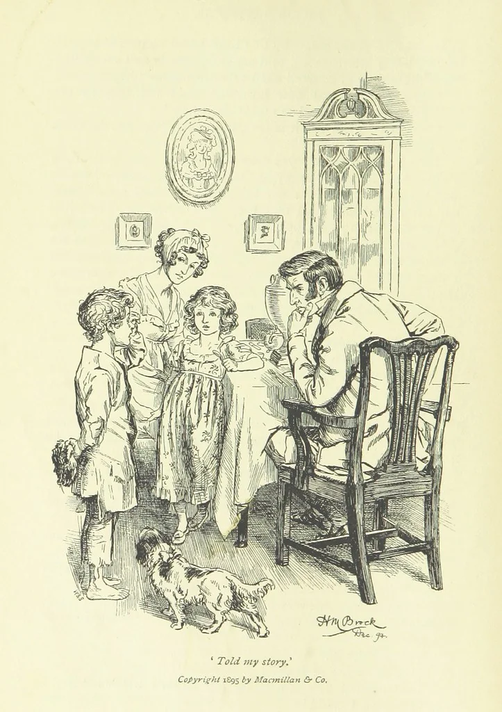 An illustration from Jacob Faithful ... Illustrated by H. M. Brock. With an introduction by David Hannay, 1895, leaf 46
