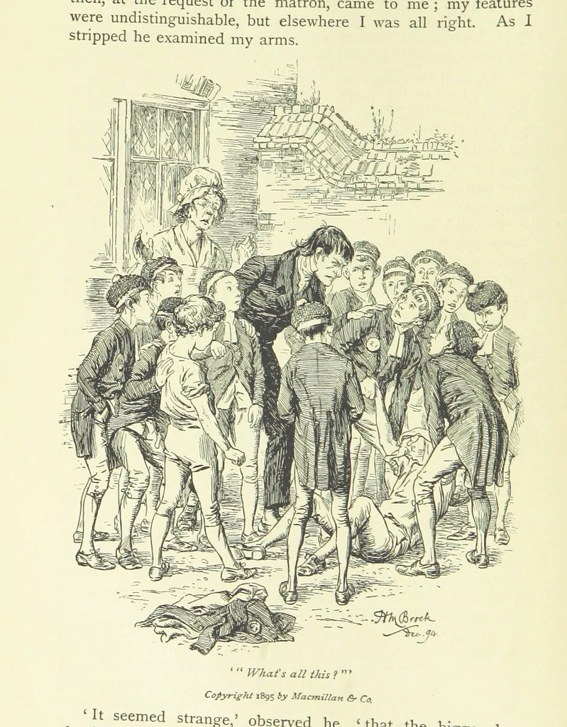 An illustration from Jacob Faithful ... Illustrated by H. M. Brock. With an introduction by David Hannay, 1895, leaf 64