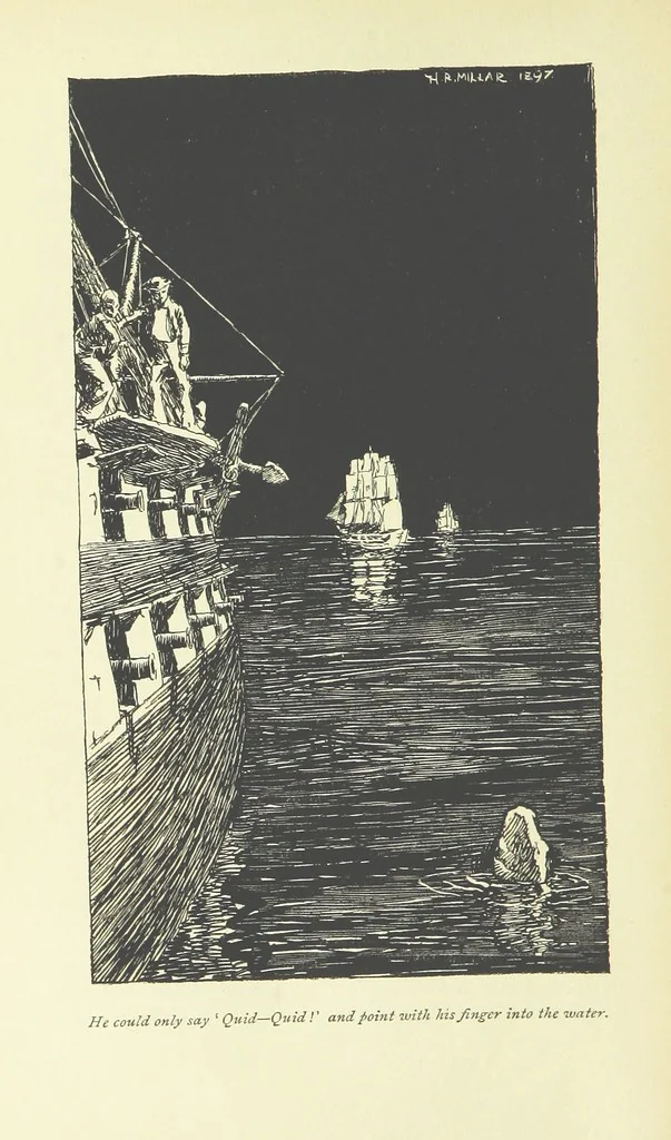 An illustration from Frank Mildmay ... Illustrated by H. R. Millar. With an introduction by David Hannay, 1897, leaf 138