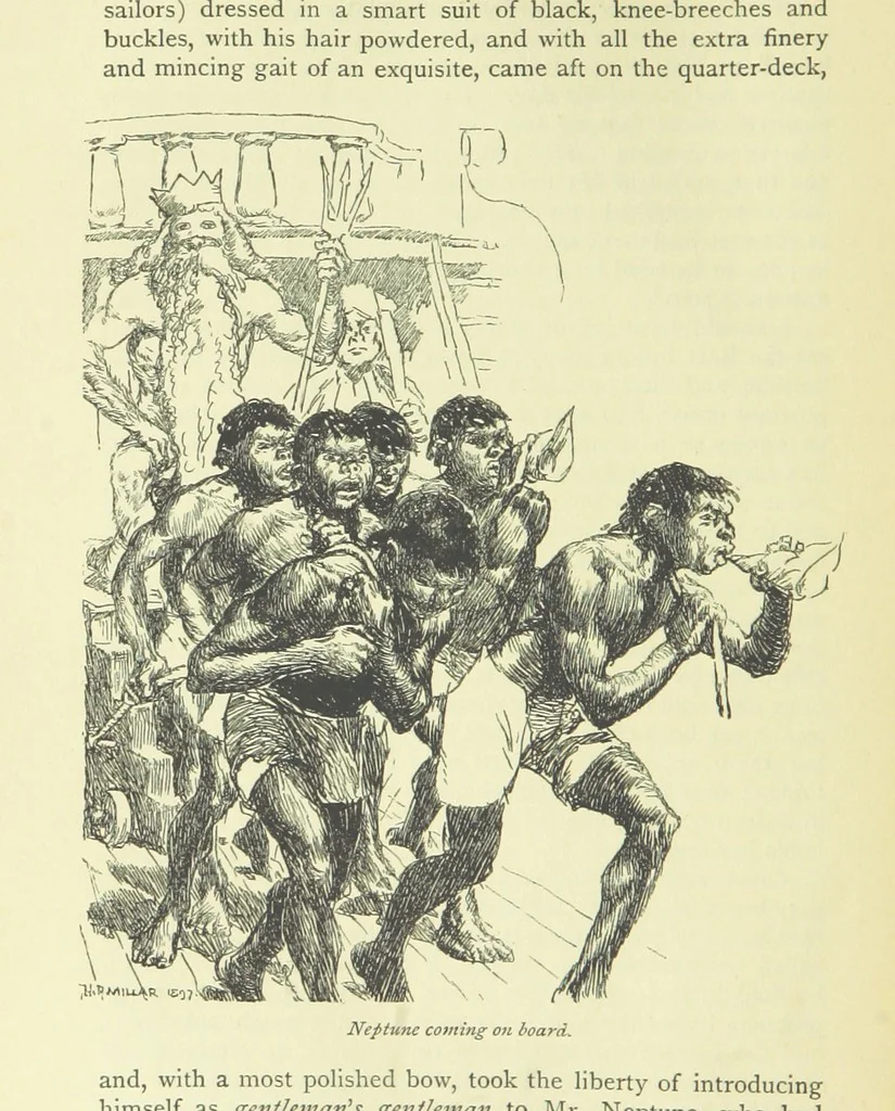 An illustration from Frank Mildmay ... Illustrated by H. R. Millar. With an introduction by David Hannay, 1897, leaf 184