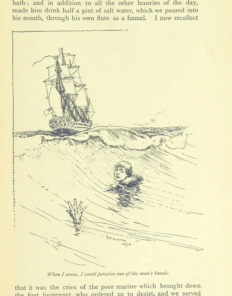 An illustration from Frank Mildmay ... Illustrated by H. R. Millar. With an introduction by David Hannay, 1897, leaf 189