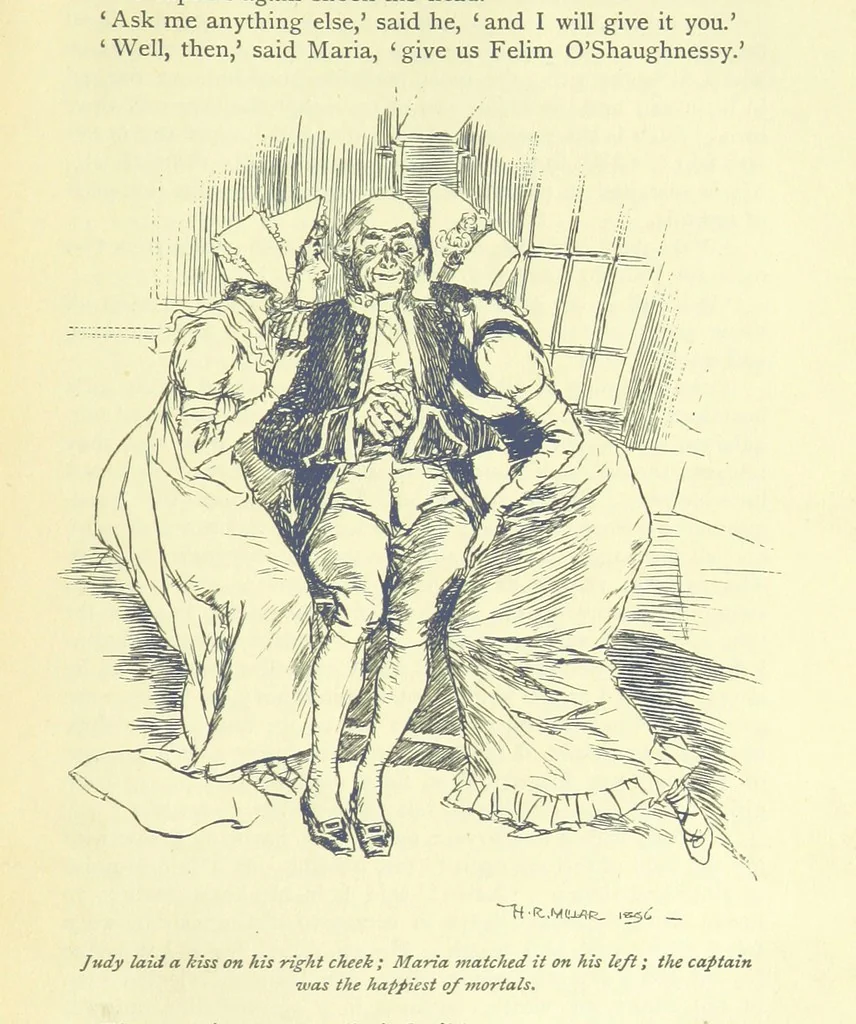 An illustration from Frank Mildmay ... Illustrated by H. R. Millar. With an introduction by David Hannay, 1897, leaf 203