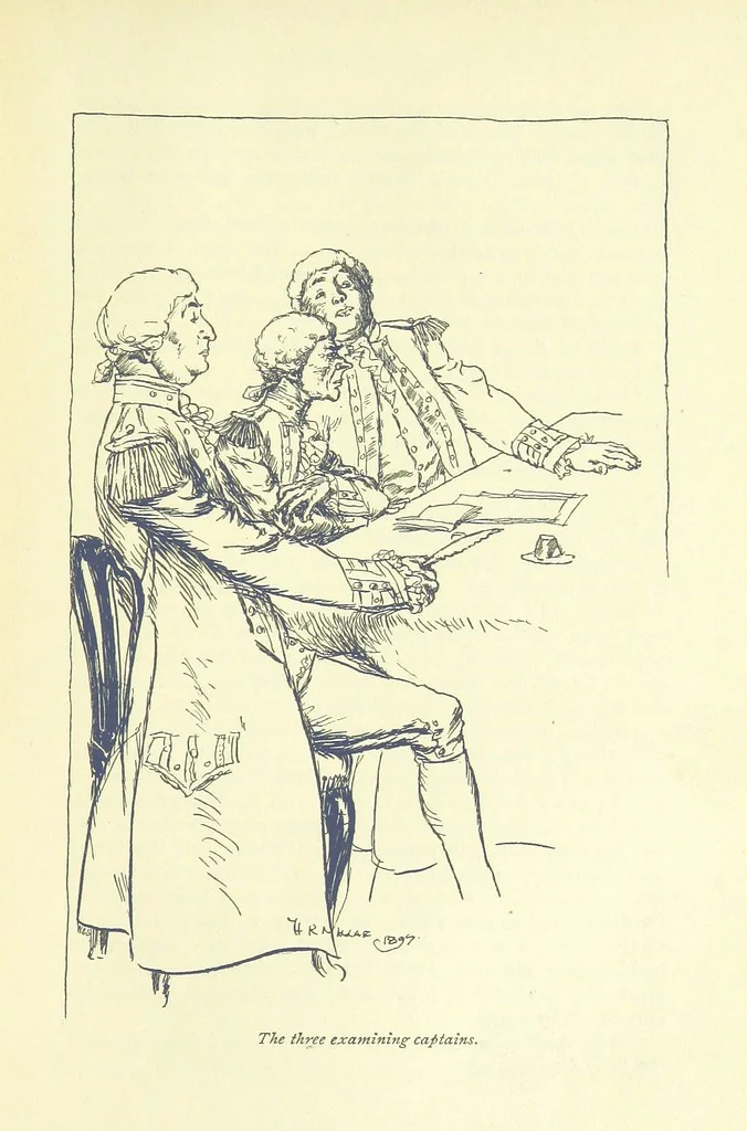 An illustration from Frank Mildmay ... Illustrated by H. R. Millar. With an introduction by David Hannay, 1897, leaf 225