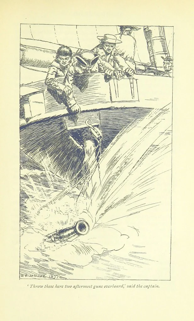 An illustration from Frank Mildmay ... Illustrated by H. R. Millar. With an introduction by David Hannay, 1897, leaf 313