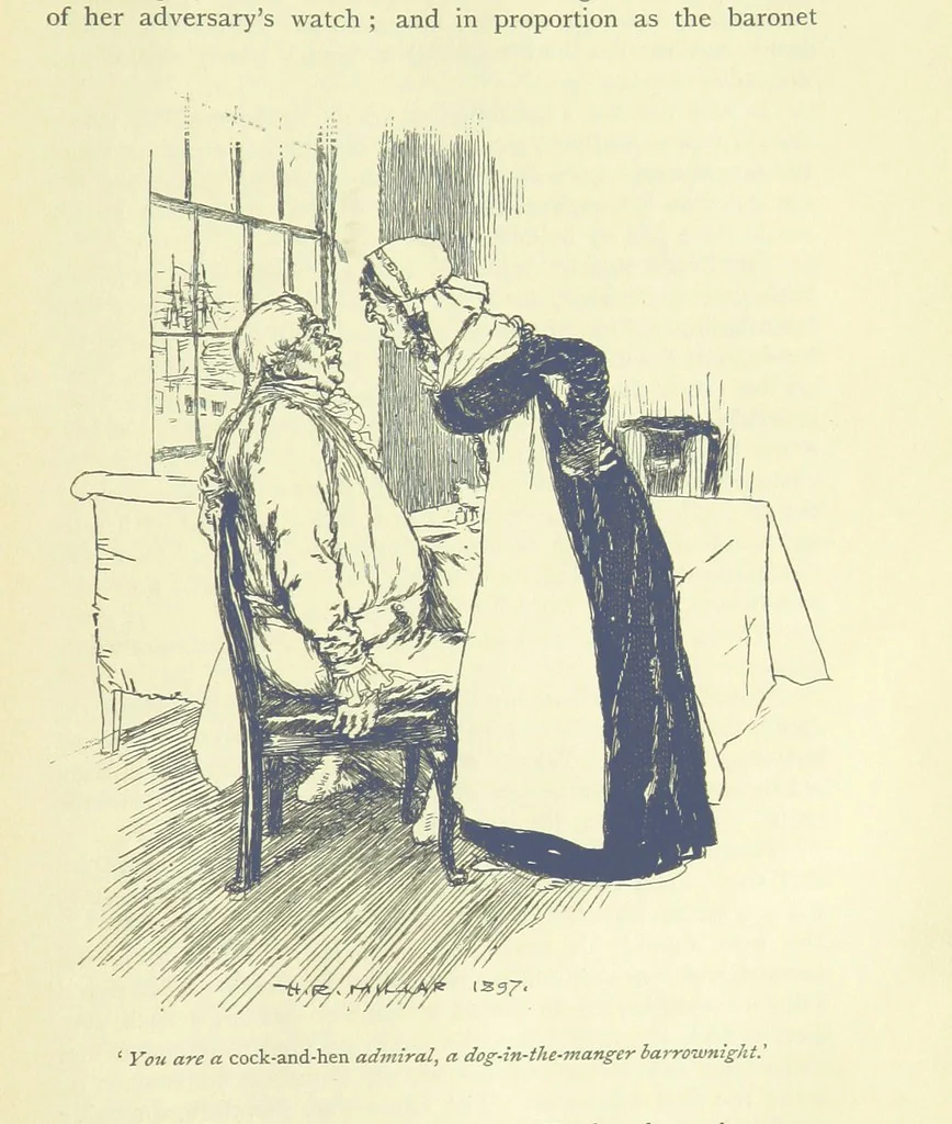 An illustration from Frank Mildmay ... Illustrated by H. R. Millar. With an introduction by David Hannay, 1897, leaf 359
