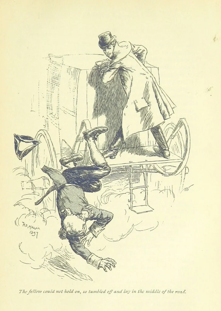 An illustration from Frank Mildmay ... Illustrated by H. R. Millar. With an introduction by David Hannay, 1897, leaf 379
