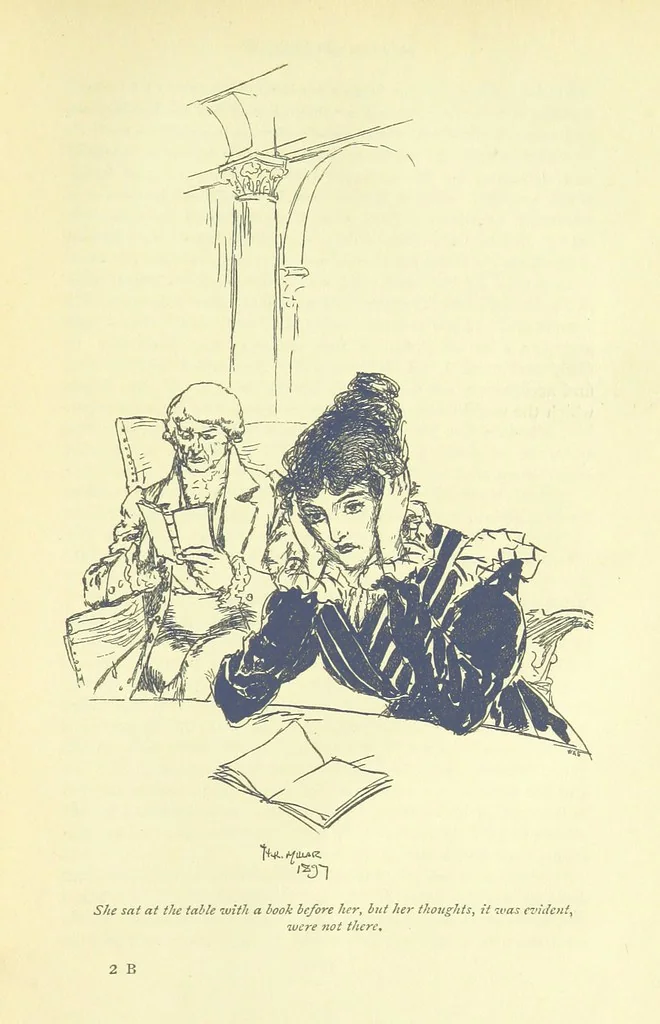 An illustration from Frank Mildmay ... Illustrated by H. R. Millar. With an introduction by David Hannay, 1897, leaf 395