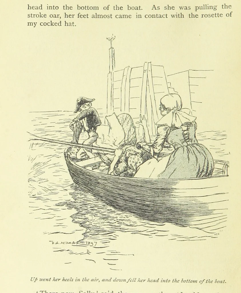 An illustration from Frank Mildmay ... Illustrated by H. R. Millar. With an introduction by David Hannay, 1897, leaf 46