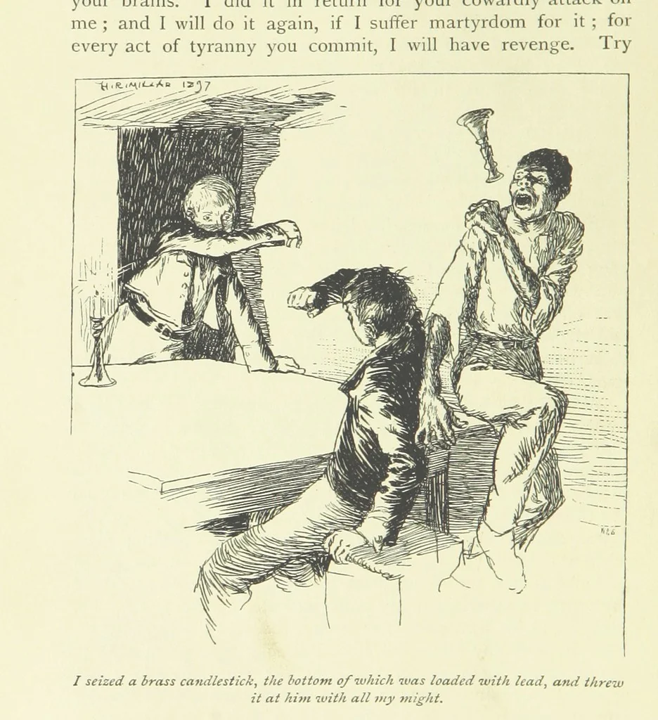 An illustration from Frank Mildmay ... Illustrated by H. R. Millar. With an introduction by David Hannay, 1897, leaf 62