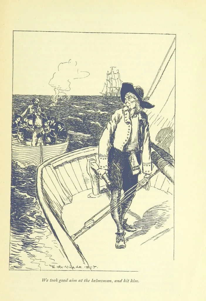 An illustration from Frank Mildmay ... Illustrated by H. R. Millar. With an introduction by David Hannay, 1897, leaf 95