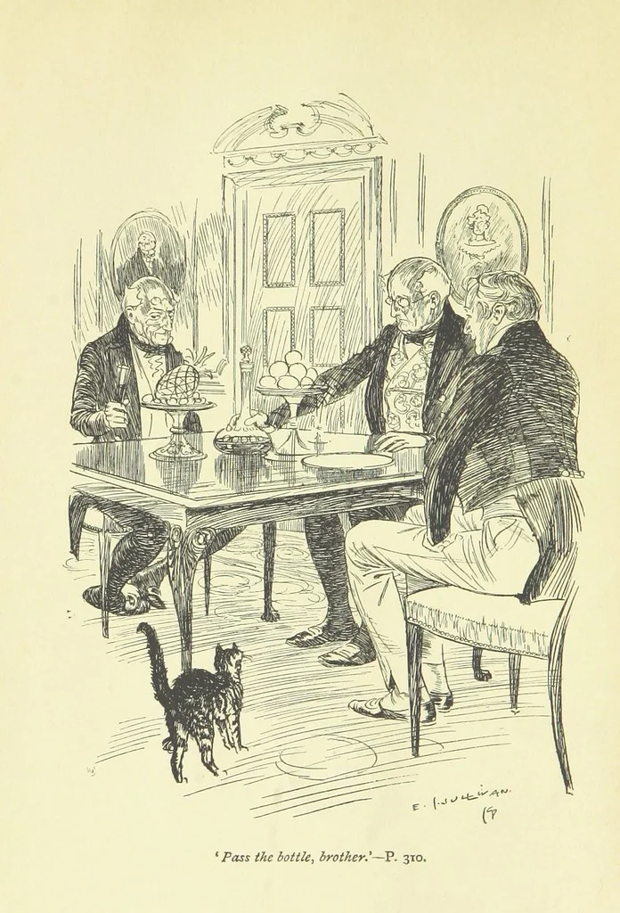 An illustration from Newton Forster ... With illustrations by E. J. Sullivan, and an introduction by David Hannay, 1897, leaf 10