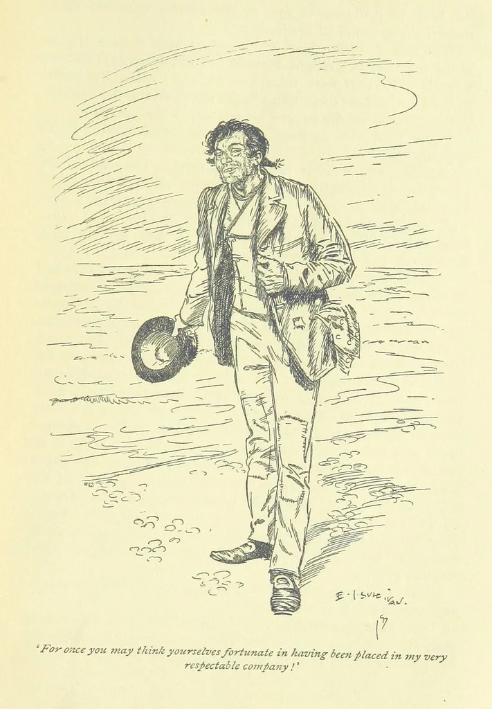An illustration from Newton Forster ... With illustrations by E. J. Sullivan, and an introduction by David Hannay, 1897, leaf 111