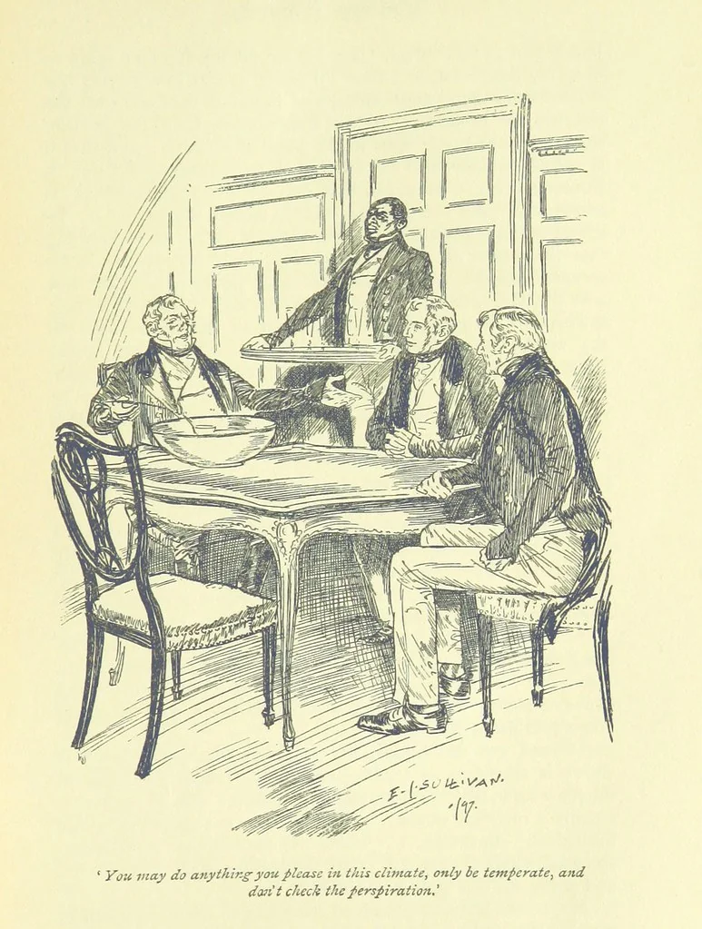 An illustration from Newton Forster ... With illustrations by E. J. Sullivan, and an introduction by David Hannay, 1897, leaf 133