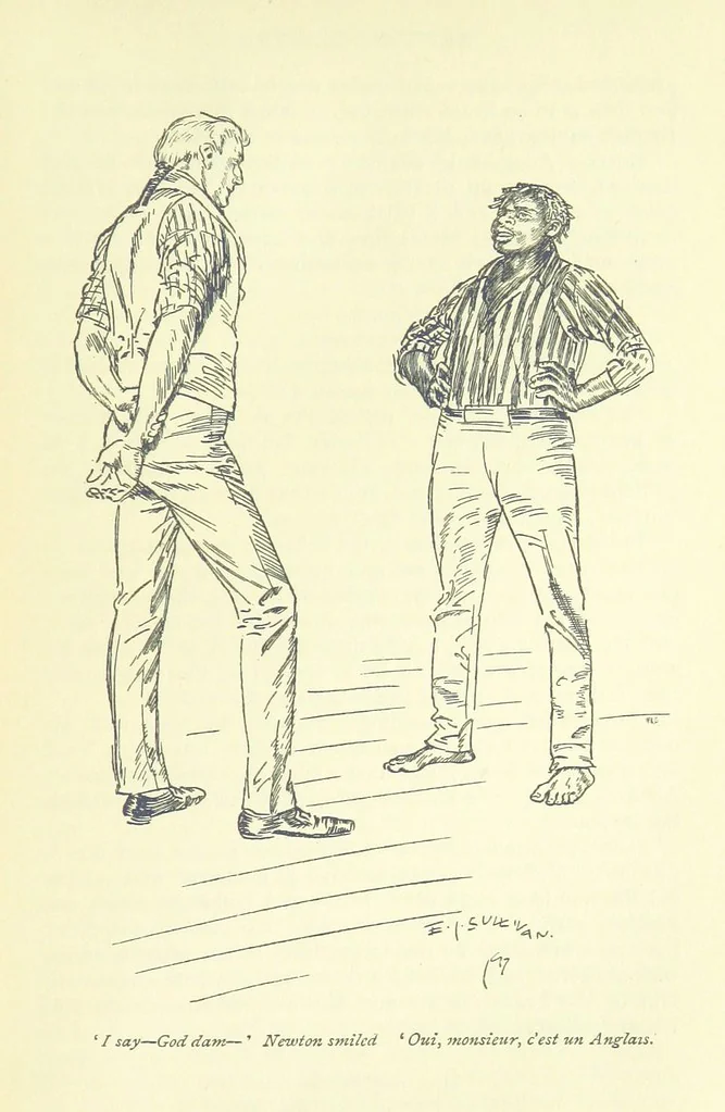 An illustration from Newton Forster ... With illustrations by E. J. Sullivan, and an introduction by David Hannay, 1897, leaf 167