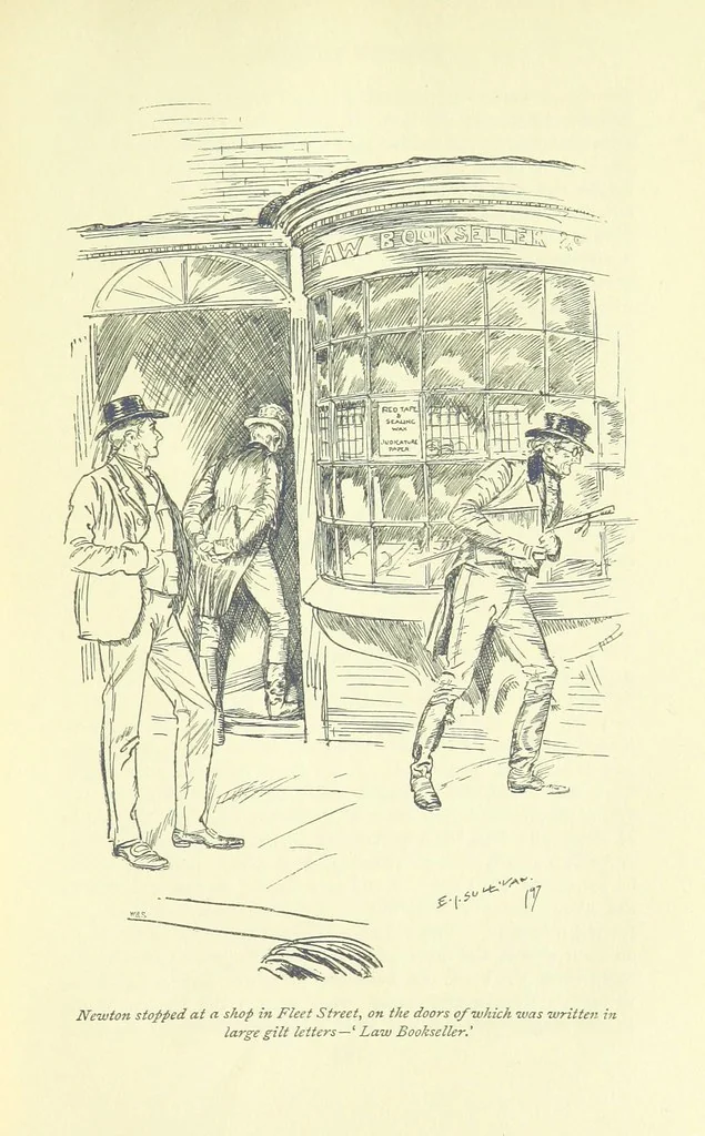 An illustration from Newton Forster ... With illustrations by E. J. Sullivan, and an introduction by David Hannay, 1897, leaf 217