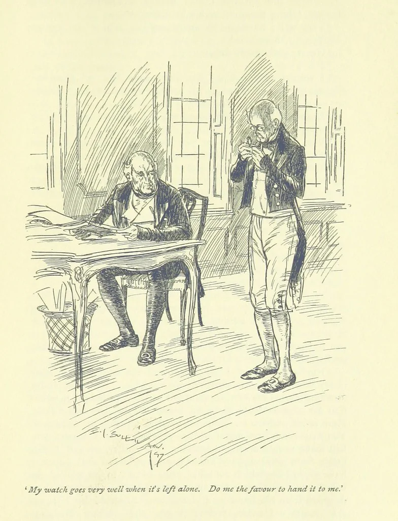 An illustration from Newton Forster ... With illustrations by E. J. Sullivan, and an introduction by David Hannay, 1897, leaf 231