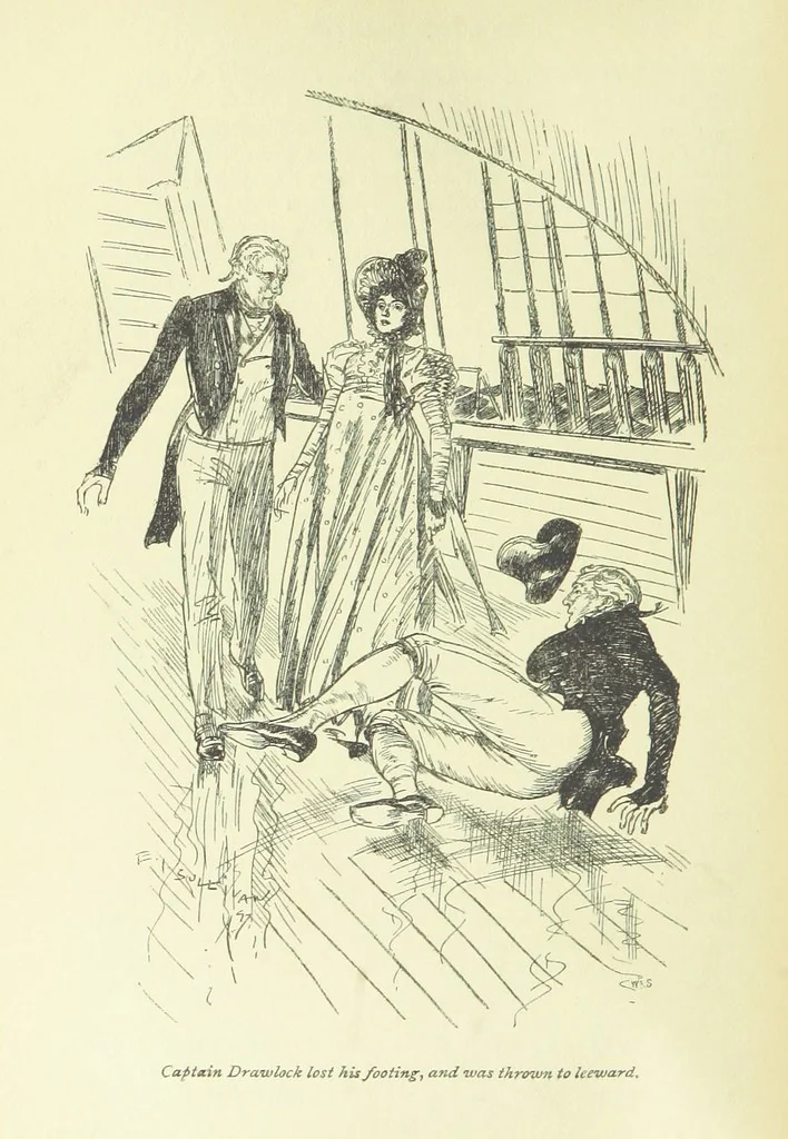 An illustration from Newton Forster ... With illustrations by E. J. Sullivan, and an introduction by David Hannay, 1897, leaf 252