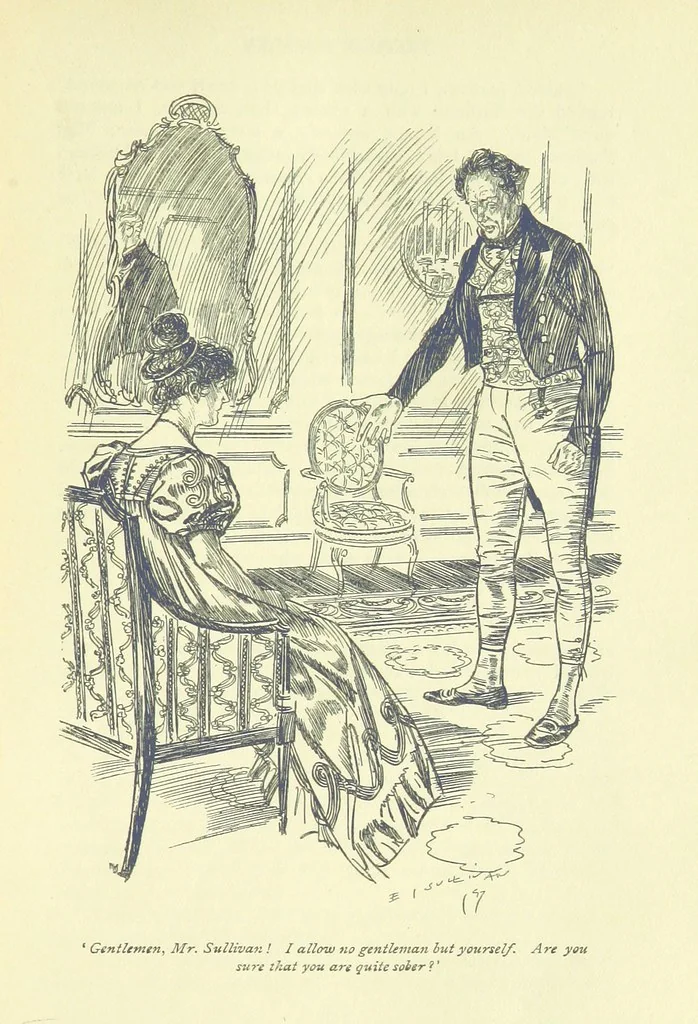 An illustration from Newton Forster ... With illustrations by E. J. Sullivan, and an introduction by David Hannay, 1897, leaf 275