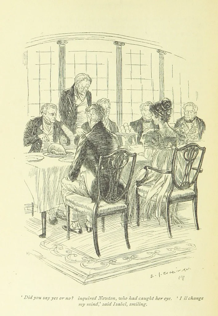An illustration from Newton Forster ... With illustrations by E. J. Sullivan, and an introduction by David Hannay, 1897, leaf 290