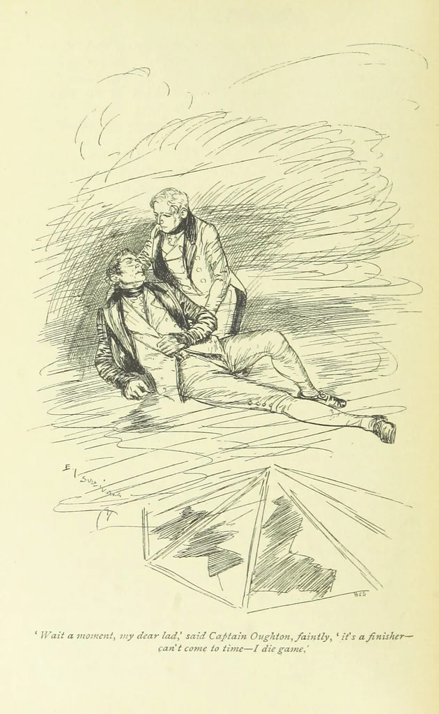 An illustration from Newton Forster ... With illustrations by E. J. Sullivan, and an introduction by David Hannay, 1897, leaf 380