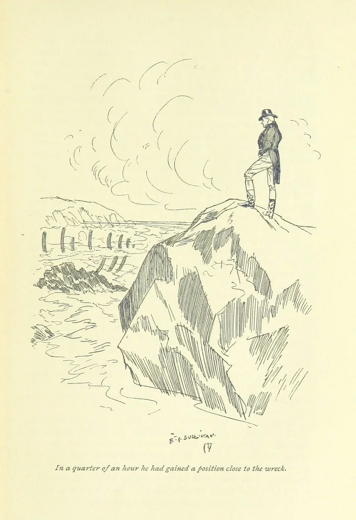 An illustration from Newton Forster ... With illustrations by E. J. Sullivan, and an introduction by David Hannay, 1897, leaf 47