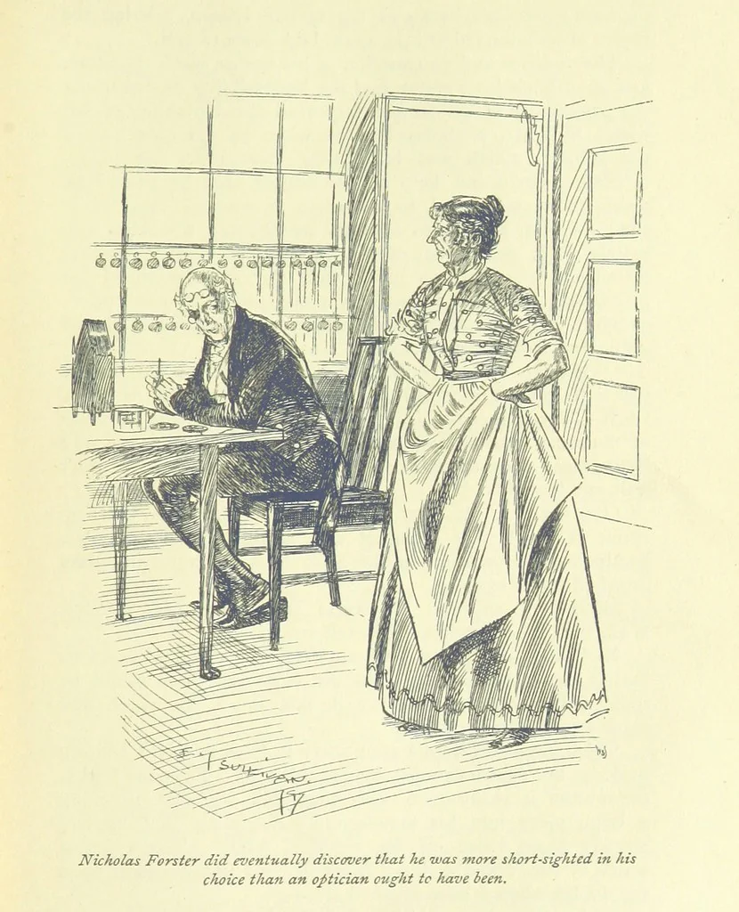 An illustration from Newton Forster ... With illustrations by E. J. Sullivan, and an introduction by David Hannay, 1897, leaf 51