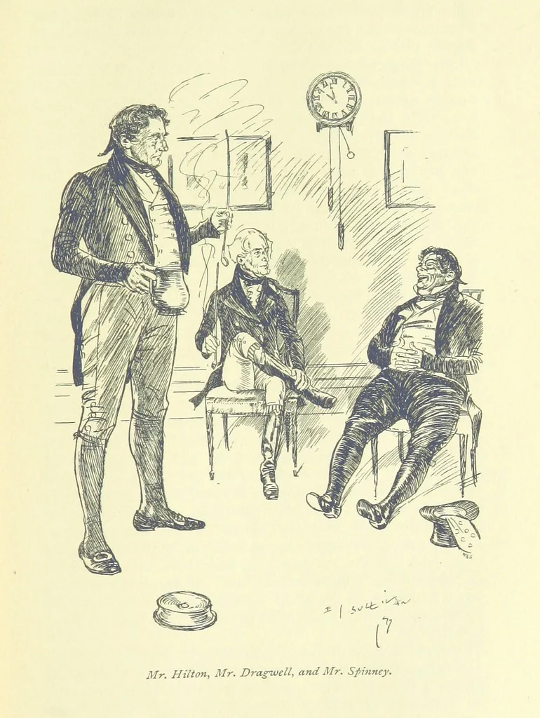 An illustration from Newton Forster ... With illustrations by E. J. Sullivan, and an introduction by David Hannay, 1897, leaf 65