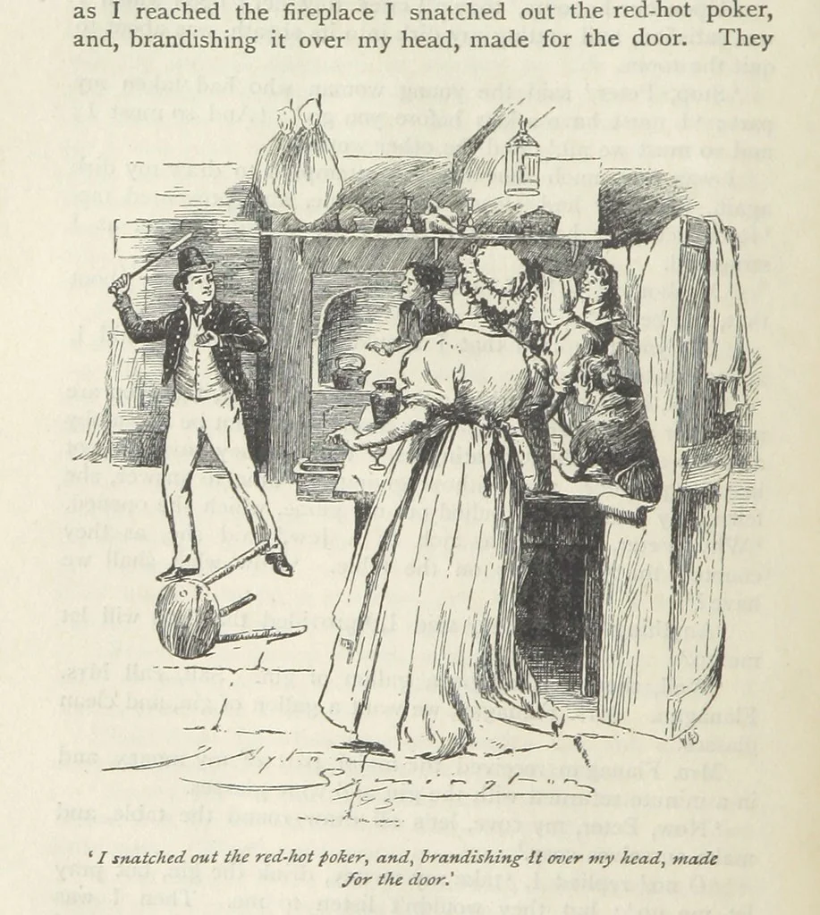 An illustration from Peter Simple ... Illustrated by J. A. Symington, with an introduction by D. Hannay, 1895, leaf 100