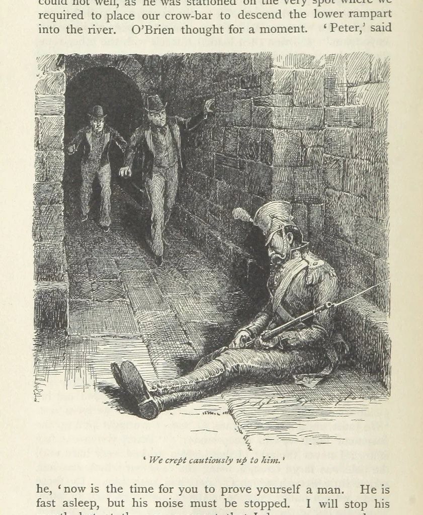 An illustration from Peter Simple ... Illustrated by J. A. Symington, with an introduction by D. Hannay, 1895, leaf 206