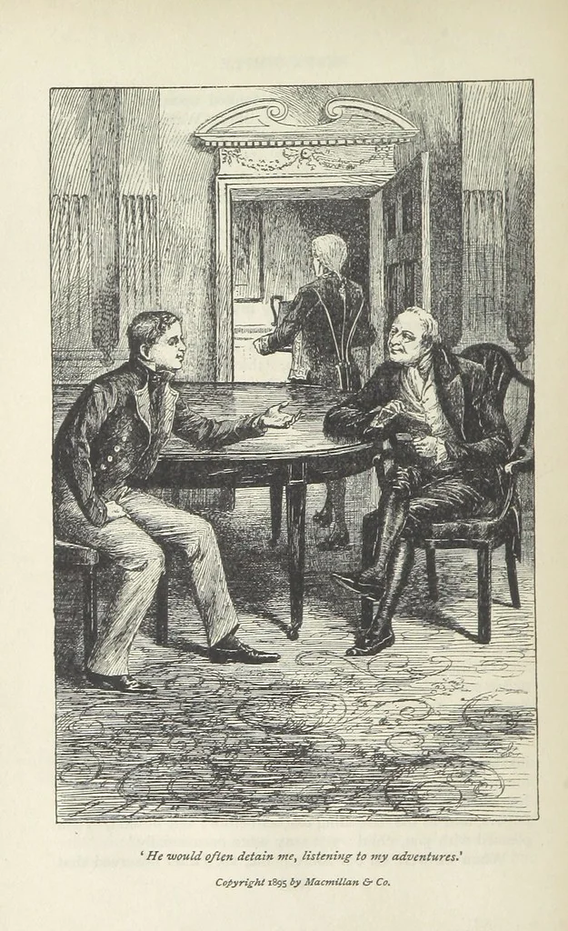 An illustration from Peter Simple ... Illustrated by J. A. Symington, with an introduction by D. Hannay, 1895, leaf 242