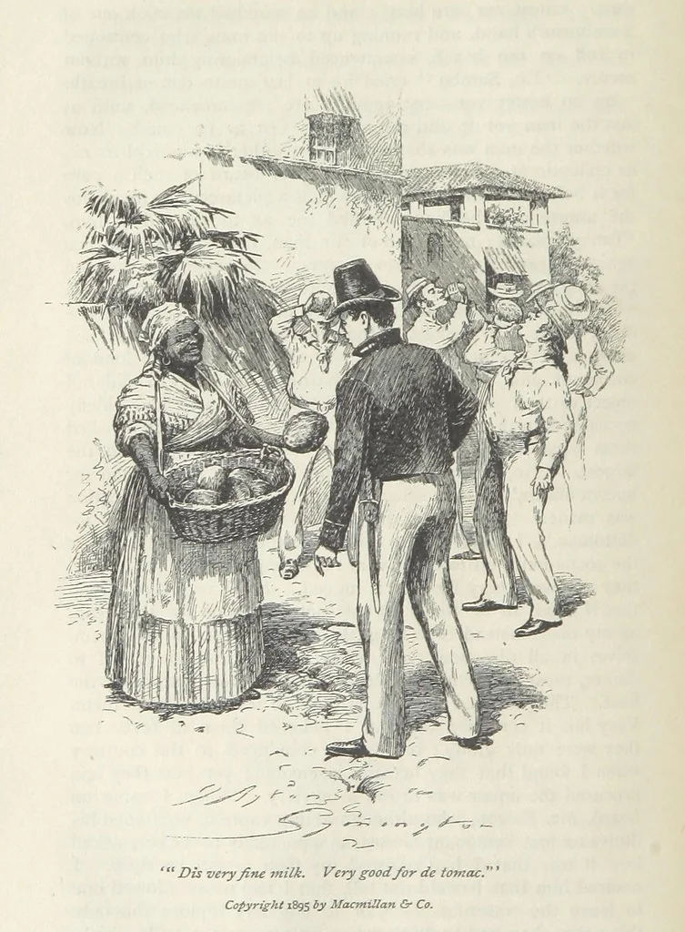 An illustration from Peter Simple ... Illustrated by J. A. Symington, with an introduction by D. Hannay, 1895, leaf 276