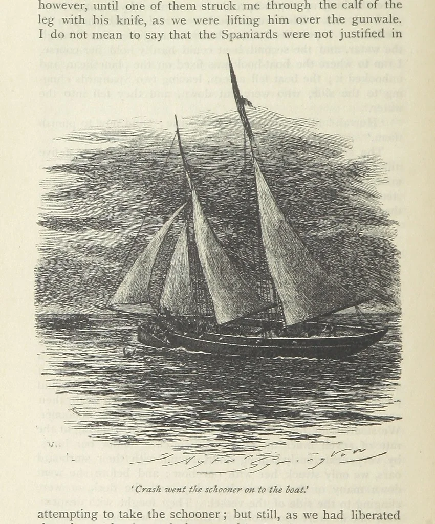 An illustration from Peter Simple ... Illustrated by J. A. Symington, with an introduction by D. Hannay, 1895, leaf 426